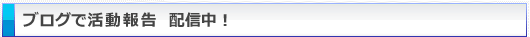 ブログで活動報告　配信中！